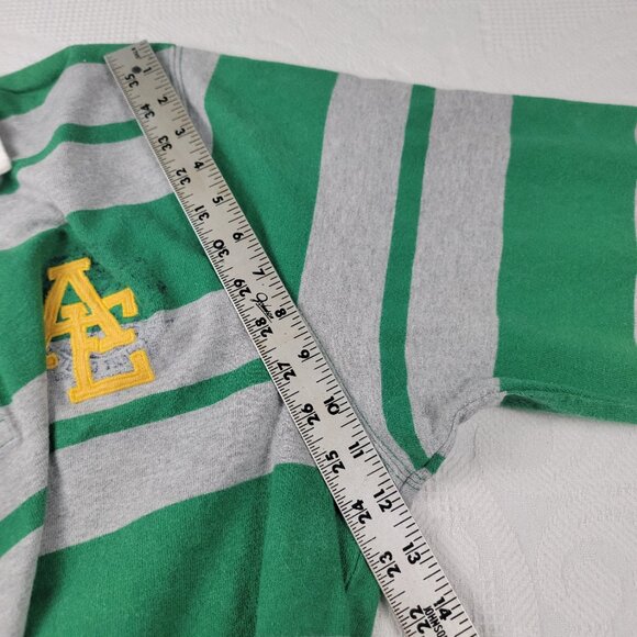 Vtg American Eagle shirt rugby polo men's size XL green grey retro stripe collar - Picture 8 of 10